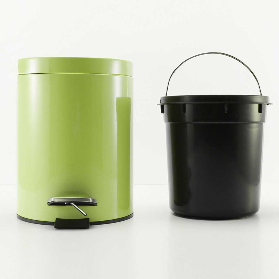 Soga 2X 7L Foot Pedal Stainless Steel Rubbish Recycling Garbage Waste Trash Bin Round Green, Home &Amp; Living, Kitchen &Amp; Dining, Kitchen Storage, Kitchen Bins, ,  - Nz Depot 4