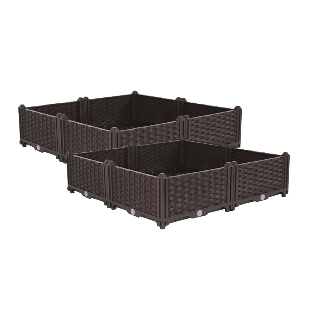 Soga 2X 80Cm Raised Planter Box Vegetable Herb Flower Outdoor Plastic Plants Garden Bed, Garden, Tools &Amp; Hardware, Gardening &Amp; Lawn Care, Pots, Planters &Amp; Container Accessories, , ,  - Nz Depot 1