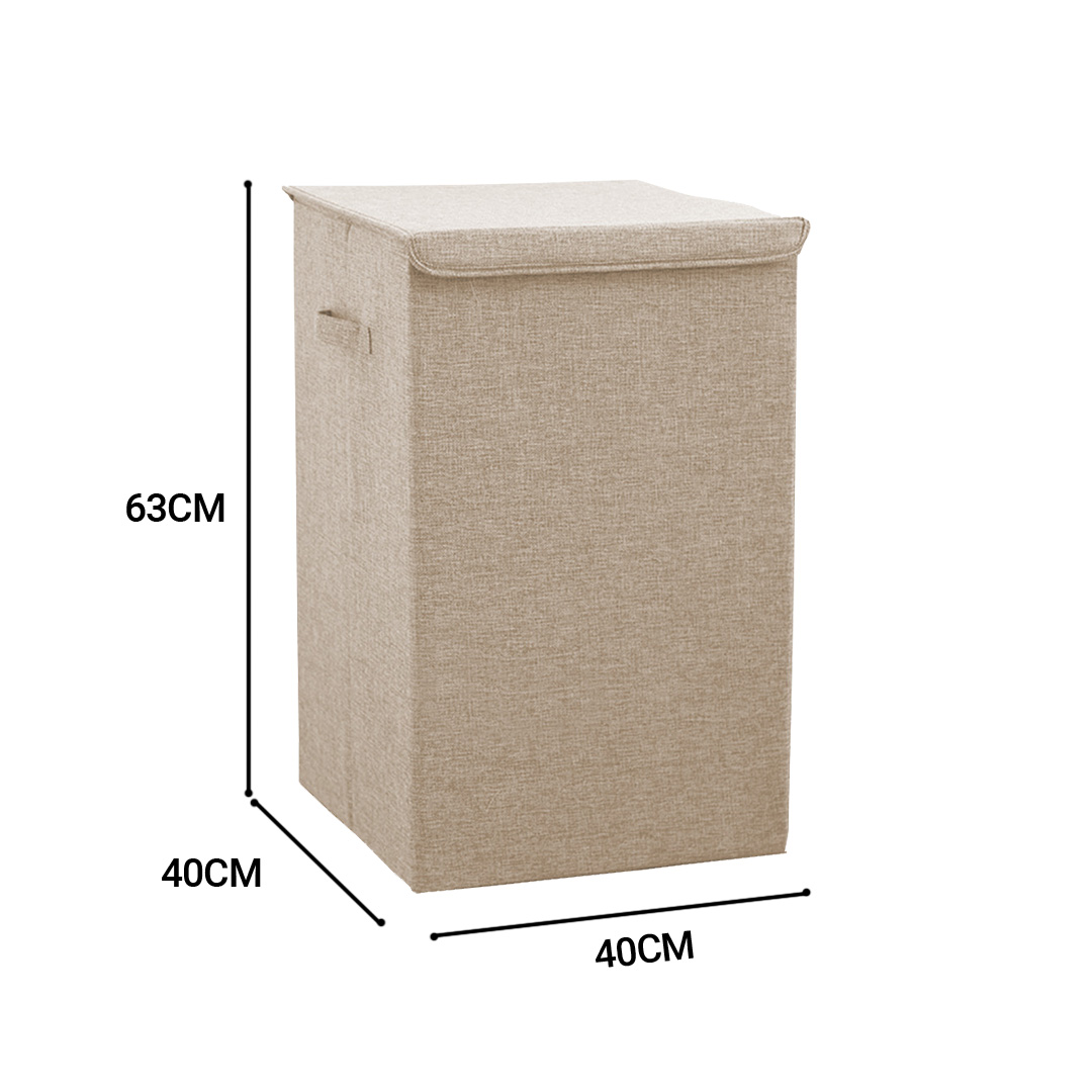 Soga 2X Beige Large Collapsible Laundry Hamper Storage Box Foldable Canvas Basket Home Organiser Decor, Furniture, Storage &Amp; Shelving, Home Storage, ,  - Nz Depot 6