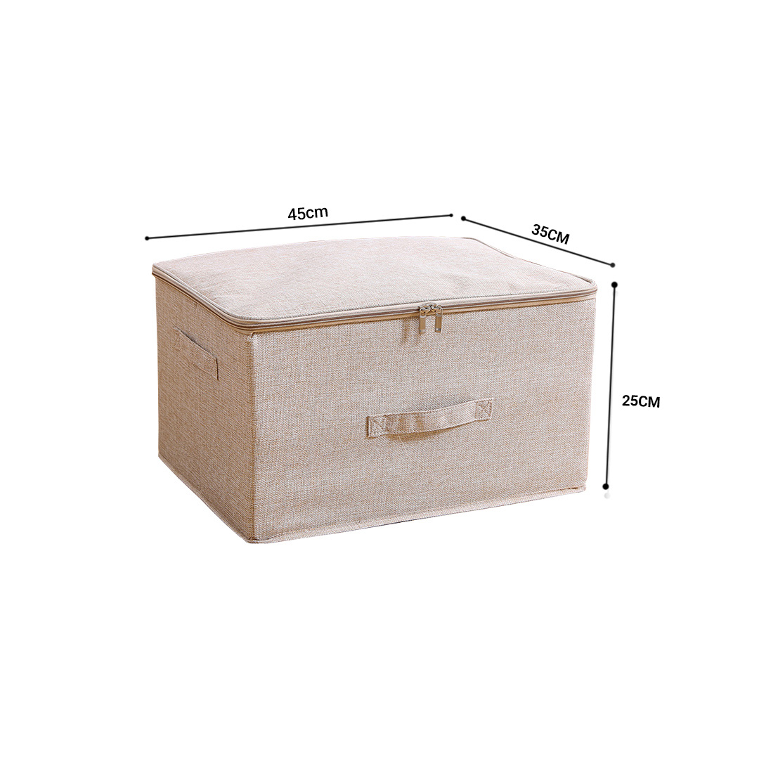 Soga 2X Beige Large Portable Double Zipper Storage Box Moisture Proof Clothes Basket Foldable Home Organiser, Furniture, Storage &Amp; Shelving, Home Storage, , ,  - Nz Depot 6