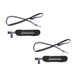 Soga 2X Black Adjustable Hands Free Pet Leash Bag Dog Lead Walking Running Jogging Pet Essentials Nz Depot - Nz Depot