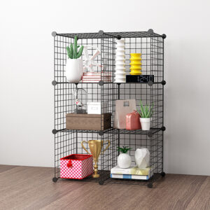 SOGA 2X Black Portable 6-Cube Storage Organiser Foldable DIY Modular Grid Space Saving Shelf, Furniture, Storage & Shelving, Home Storage, , ,  - NZ DEPOT 2