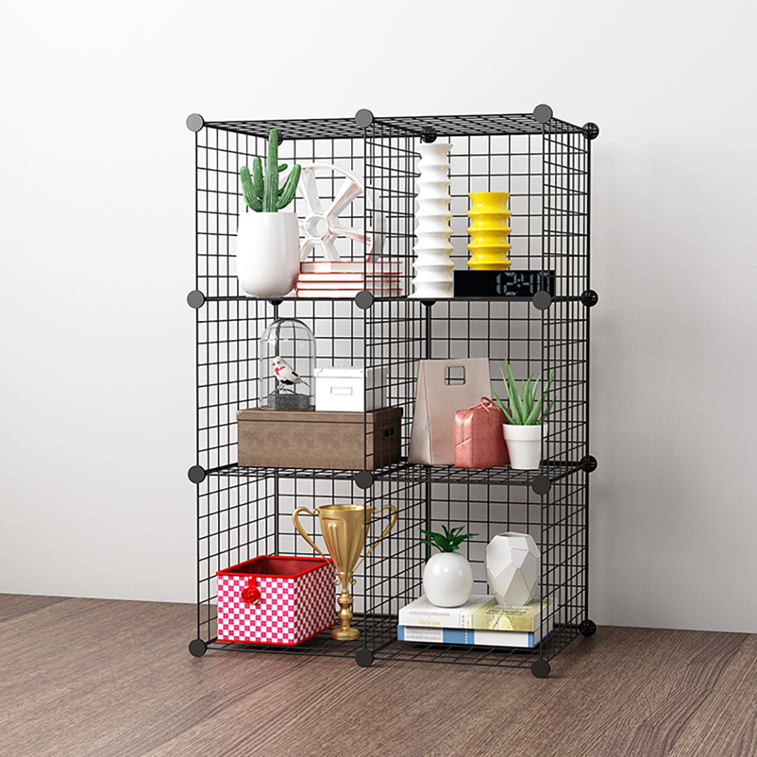 Soga 2X Black Portable 6-Cube Storage Organiser Foldable Diy Modular Grid Space Saving Shelf, Furniture, Storage &Amp; Shelving, Home Storage, , ,  - Nz Depot 2