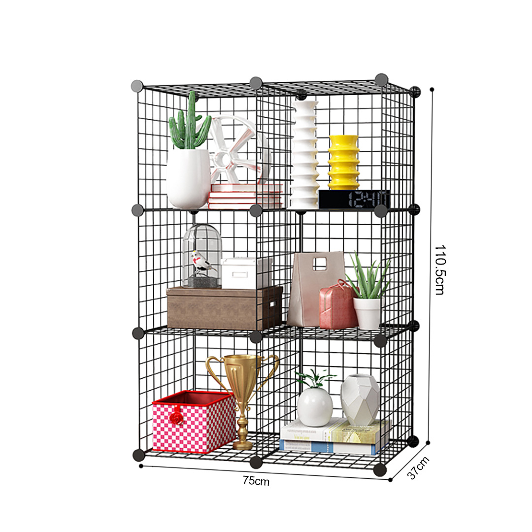 Soga 2X Black Portable 6-Cube Storage Organiser Foldable Diy Modular Grid Space Saving Shelf, Furniture, Storage &Amp; Shelving, Home Storage, , ,  - Nz Depot 6