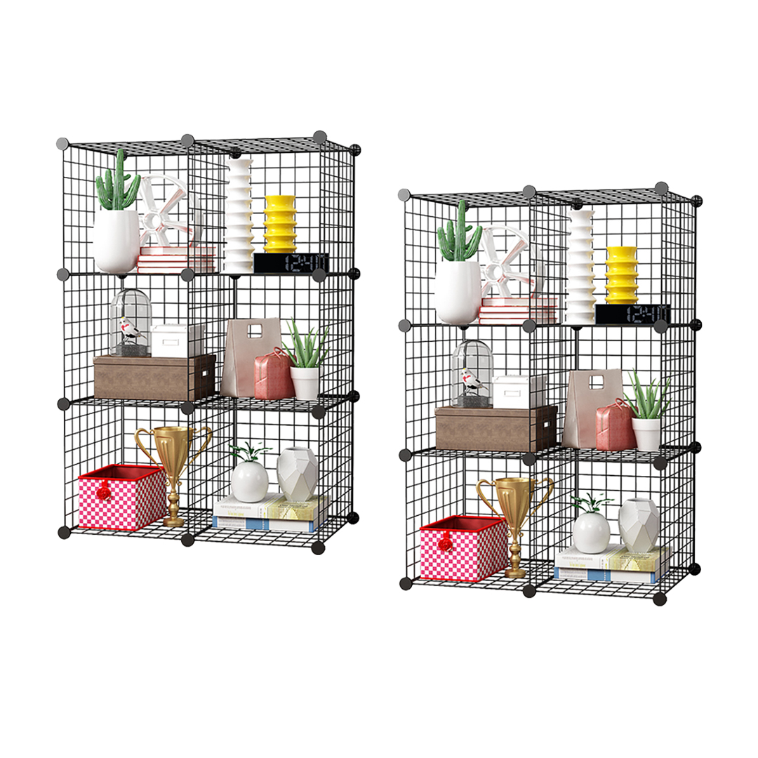 Soga 2X Black Portable 6-Cube Storage Organiser Foldable Diy Modular Grid Space Saving Shelf, Furniture, Storage &Amp; Shelving, Home Storage, , ,  - Nz Depot 1