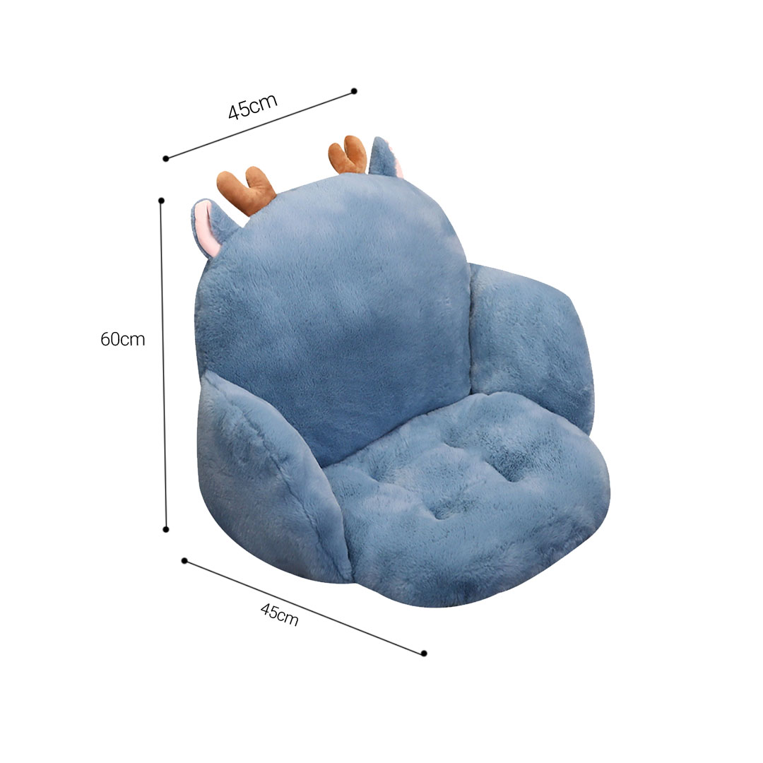 Soga 2X Blue Deer Shape Cushion Soft Leaning Bedside Pad Sedentary Plushie Pillow Home Decor, Furniture, Living Room Furniture, Occasional Chairs, ,  - Nz Depot 6