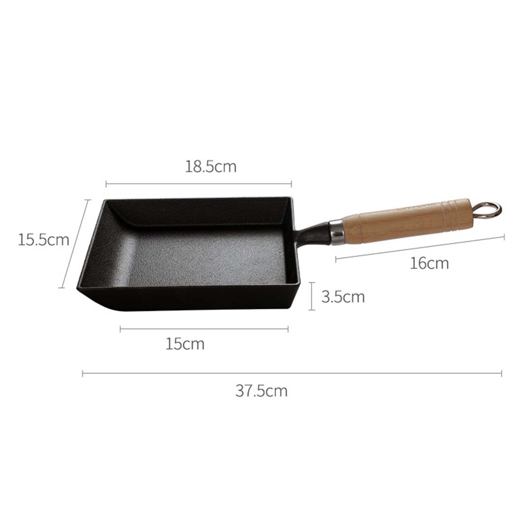 Soga 2X Cast Iron Tamagoyaki Japanese Omelette Egg Frying Skillet Fry Pan Wooden Handle, Home &Amp; Living, Kitchen &Amp; Dining, Cookware, Frying Pans, ,  - Nz Depot 8