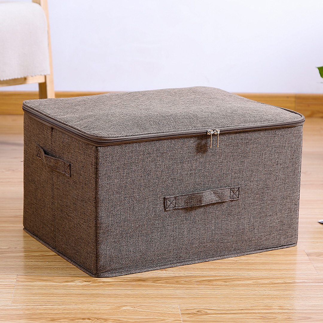 SOGA 2X Coffee Large Portable Double Zipper Storage Box Moisture Proof Clothes Basket Foldable Home Organiser, Furniture, Storage & Shelving, Home Storage, , , freestanding - NZ DEPOT 7