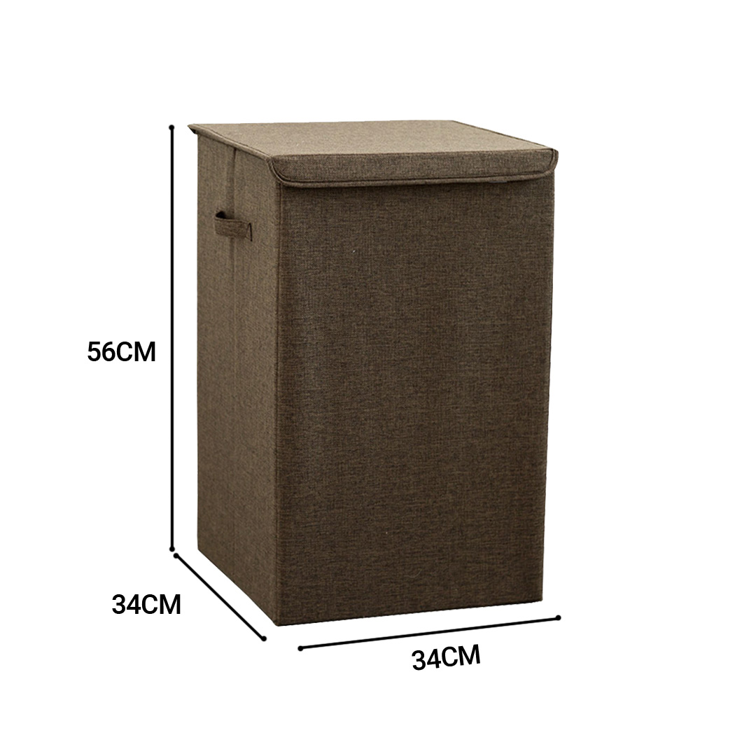 Soga 2X Coffee Medium Collapsible Laundry Hamper Storage Box Foldable Canvas Basket Home Organiser Decor, Furniture, Storage &Amp; Shelving, Home Storage, , ,  - Nz Depot 6