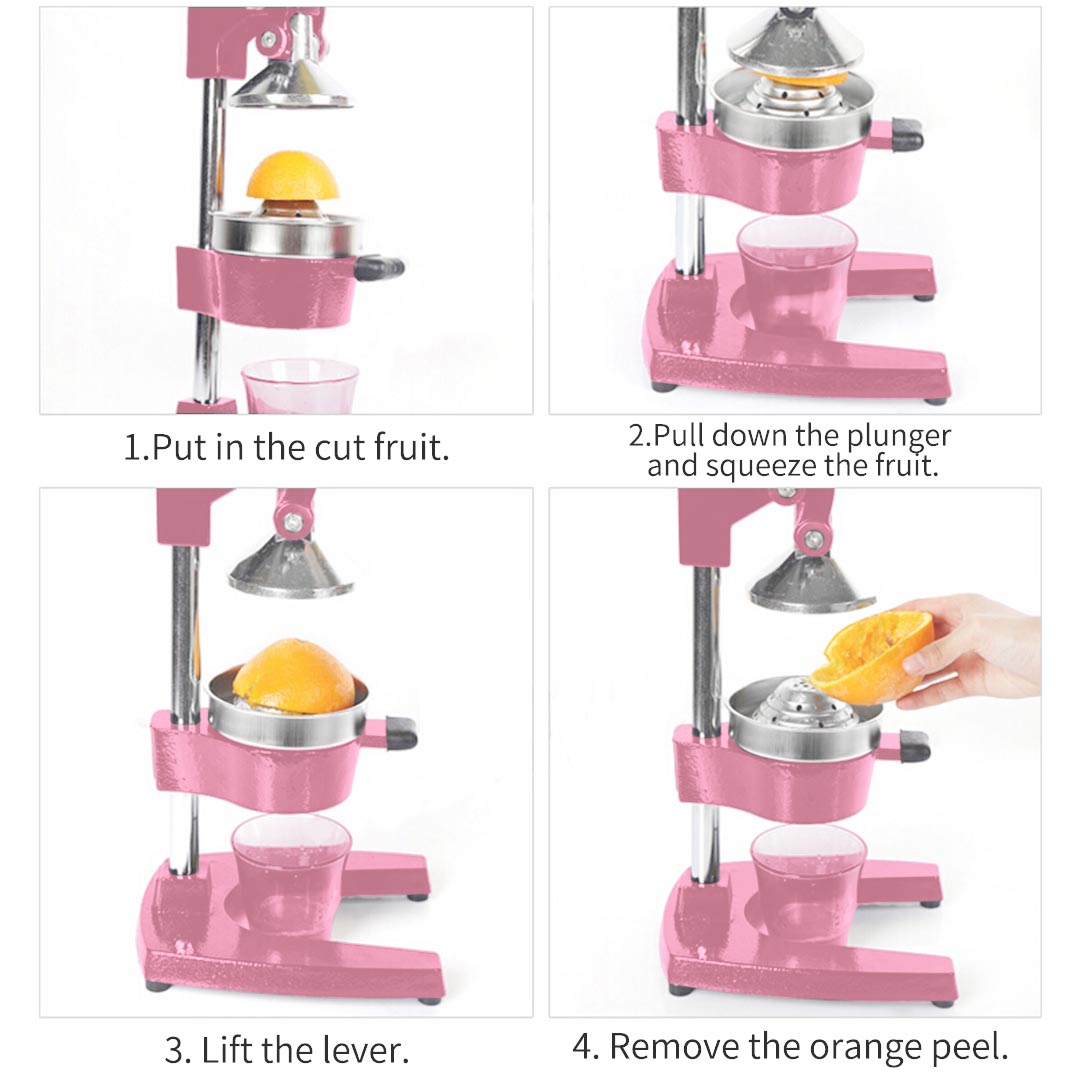 SOGA 2X Commercial Manual Juicer Hand Press Juice Extractor Squeezer Orange Citrus Pink, electronics & appliances, appliances, small kitchen appliances, coffee machines & beverages, juicers,  - NZ DEPOT 6