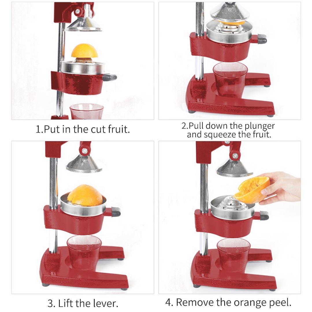 SOGA 2X Commercial Manual Juicer Hand Press Juice Extractor Squeezer Orange Citrus Red, electronics & appliances, appliances, small kitchen appliances, coffee machines & beverages, juicers,  - NZ DEPOT 6