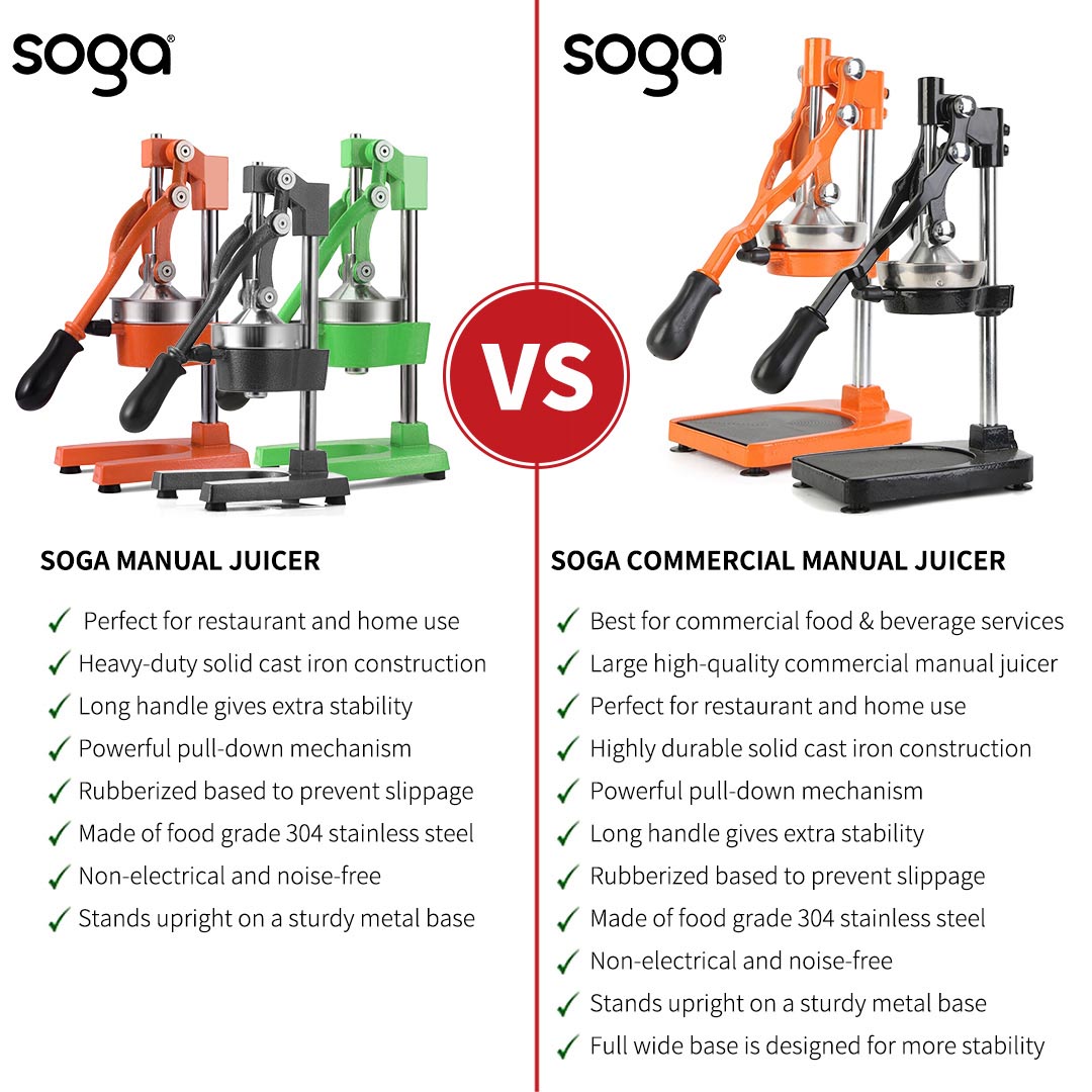 Soga 2X Commercial Manual Juicer Hand Press Juice Extractor Squeezer Orange Citrus Yellow, Electronics &Amp; Appliances, Appliances, Small Kitchen Appliances, Coffee Machines &Amp; Beverages, Juicers,  - Nz Depot 8