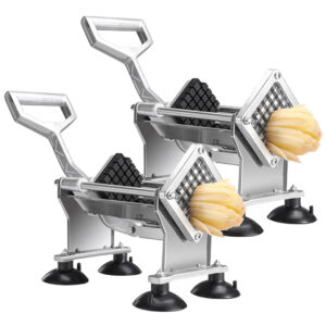 SOGA 2X Stainless Steel Potato Cutter Commercial-Grade French Fry and Fruit/Vegetable Slicer with 3 Blades, Home & Living, Kitchen & Dining, Kitchen Tools & Utensils, Graters, Peelers & Slicers, ,  - NZ DEPOT 1