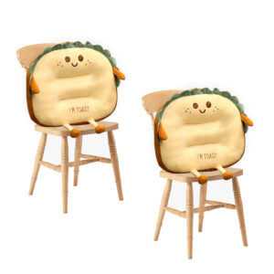 SOGA 2X Cute Face Toast Bread Cushion Stuffed Car Seat Plush Cartoon Back Support Pillow Home Decor, Furniture, Living Room Furniture, Occasional Chairs, ,  - NZ DEPOT 1