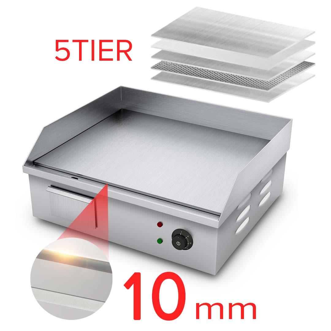 Soga 2X Electric Stainless Steel Flat Griddle Grill Bbq Hot Plate 2200W, Home &Amp; Living, Kitchen &Amp; Dining, Cookware, Griddles &Amp; Grill Pans, ,  - Nz Depot 4