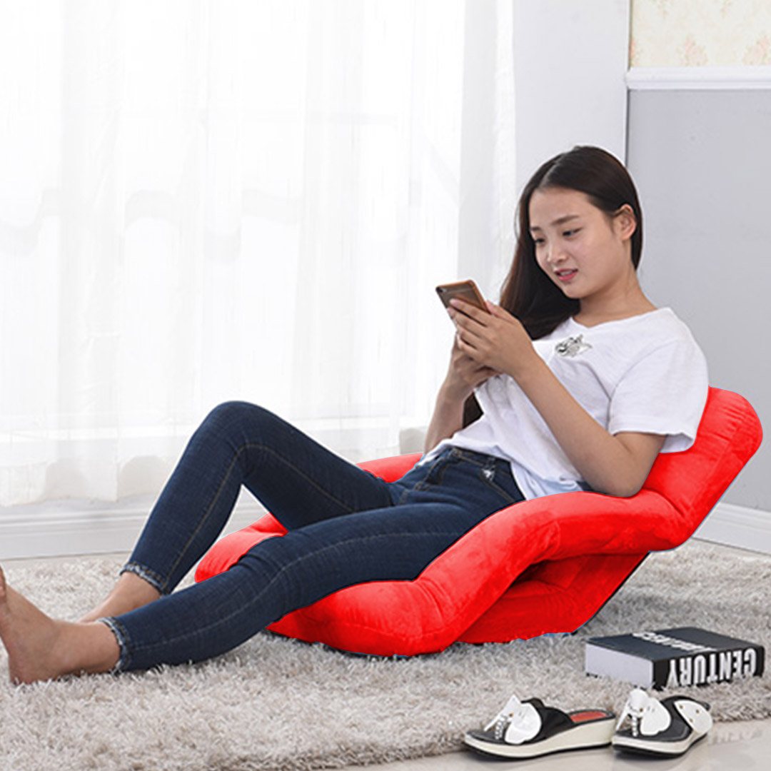 Soga 2X Foldable Lounge Cushion Adjustable Floor Lazy Recliner Chair With Armrest Red, Furniture, Living Room Furniture, Occasional Chairs, , ,  - Nz Depot 9