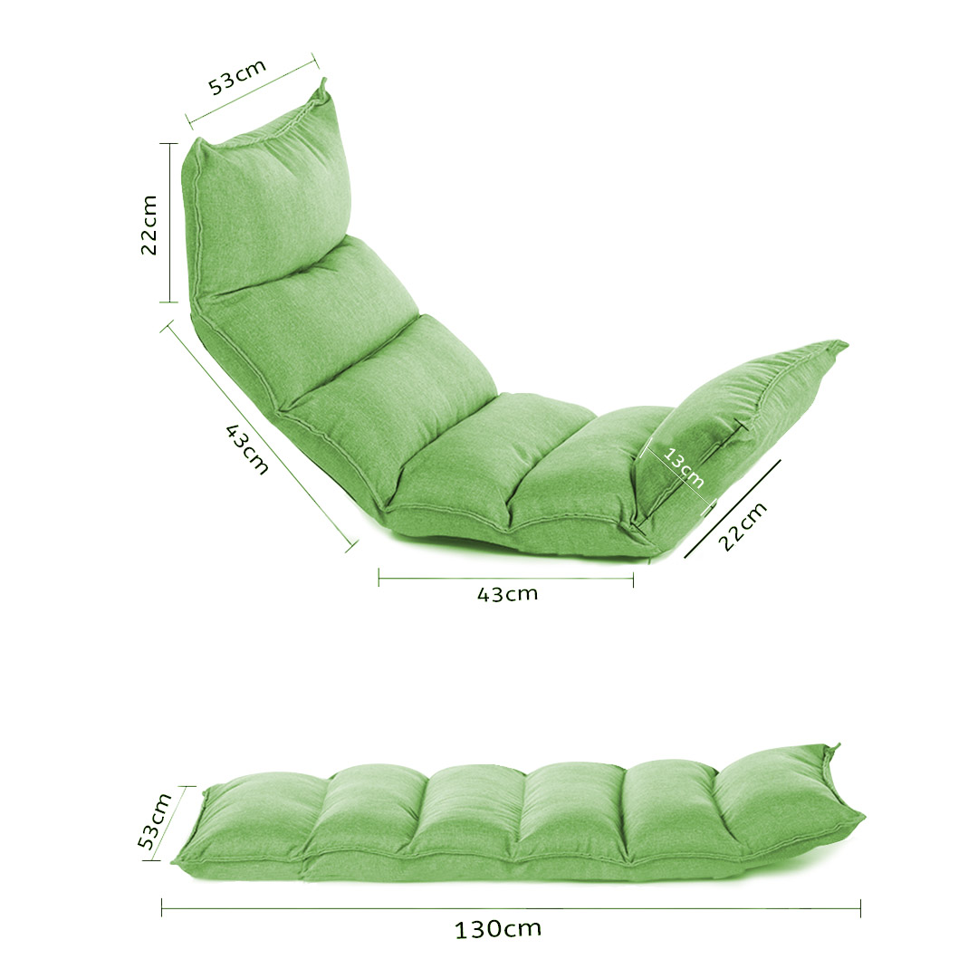 Soga 2X Foldable Tatami Floor Sofa Bed Meditation Lounge Chair Recliner Lazy Couch Green, Furniture, Living Room Furniture, Occasional Chairs, , ,  - Nz Depot 2