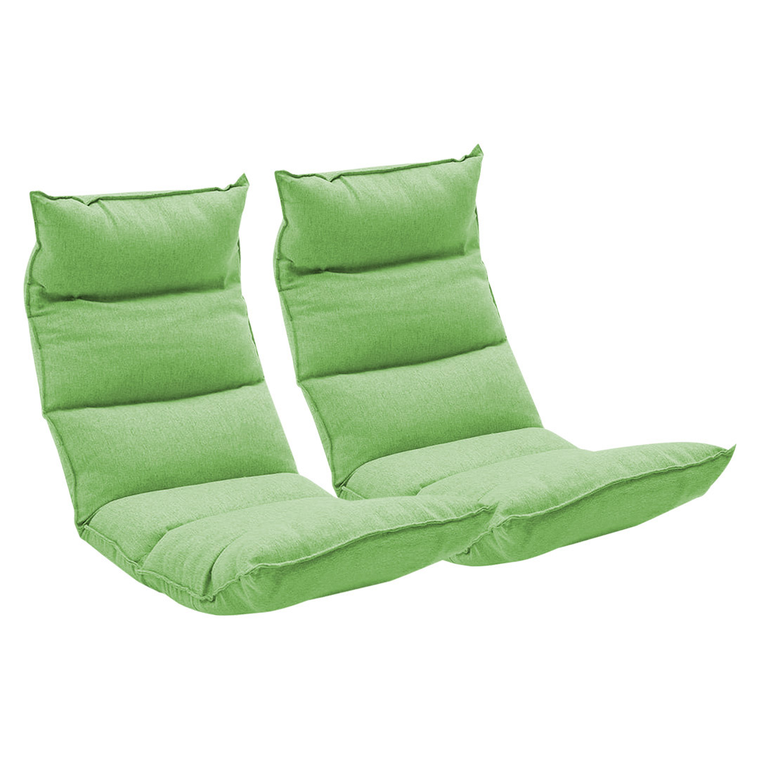 Soga 2X Foldable Tatami Floor Sofa Bed Meditation Lounge Chair Recliner Lazy Couch Green, Furniture, Living Room Furniture, Occasional Chairs, , ,  - Nz Depot 1