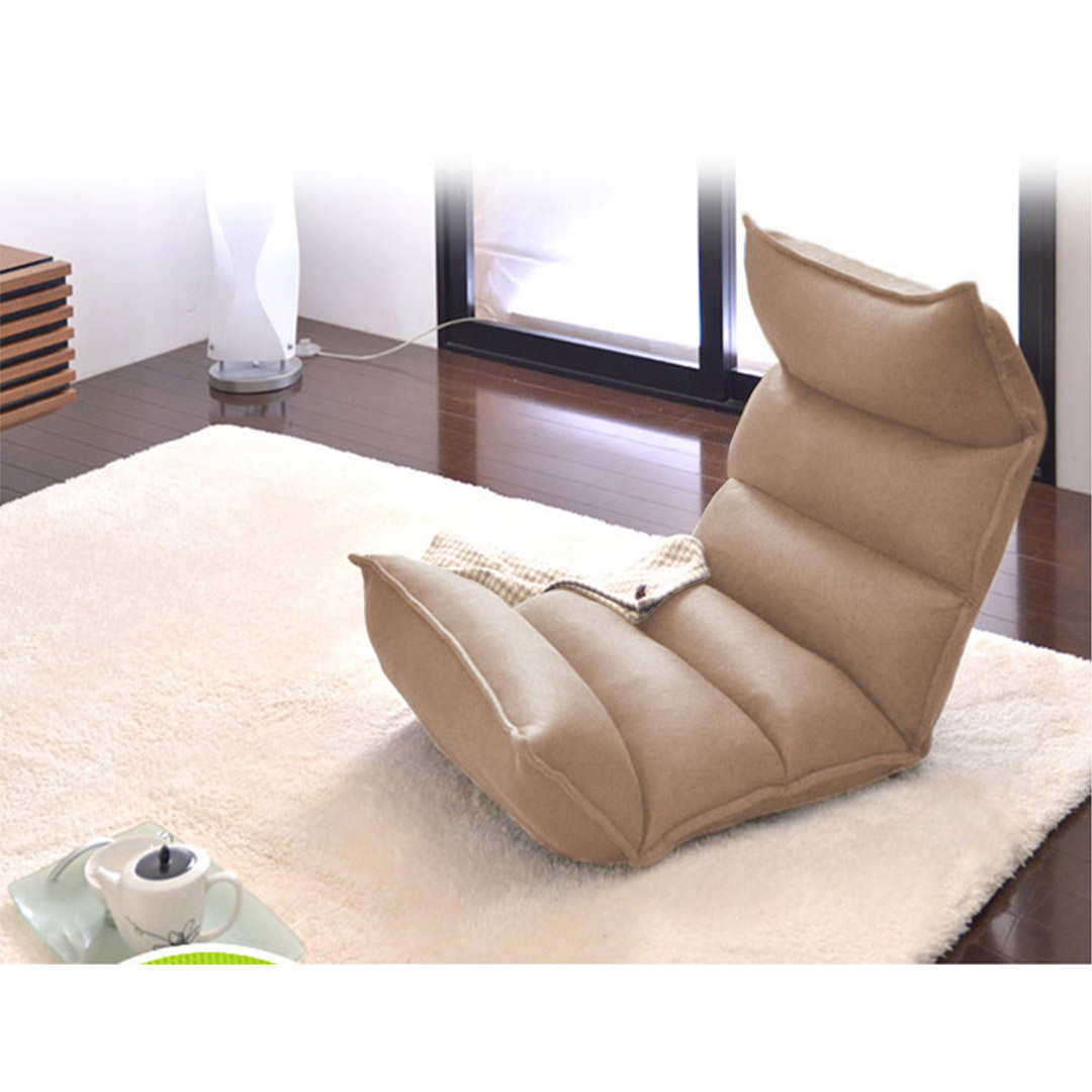 SOGA 2X Foldable Tatami Floor Sofa Bed Meditation Lounge Chair Recliner Lazy Couch Khaki, Furniture, Living Room Furniture, Occasional Chairs, , ,  - NZ DEPOT 4