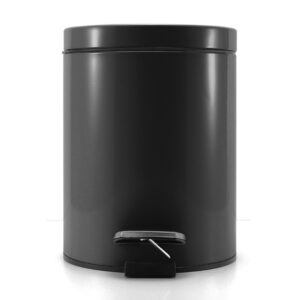 SOGA 2X Foot Pedal Stainless Steel Rubbish Recycling Garbage Waste Trash Bin Round 12L Black, Home & Living, Kitchen & Dining, Kitchen Storage, Kitchen Bins, ,  - NZ DEPOT 2