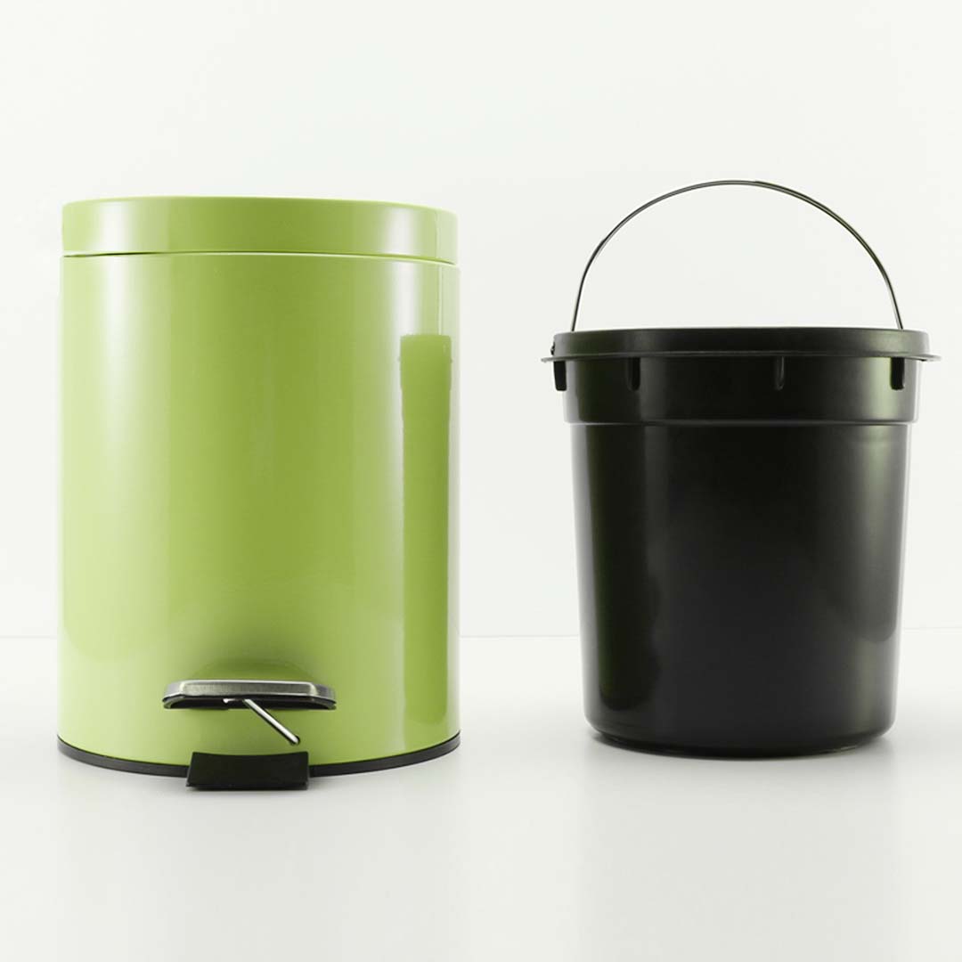 Soga 2X Foot Pedal Stainless Steel Rubbish Recycling Garbage Waste Trash Bin Round 12L Green, Home &Amp; Living, Kitchen &Amp; Dining, Kitchen Storage, Kitchen Bins, ,  - Nz Depot 4