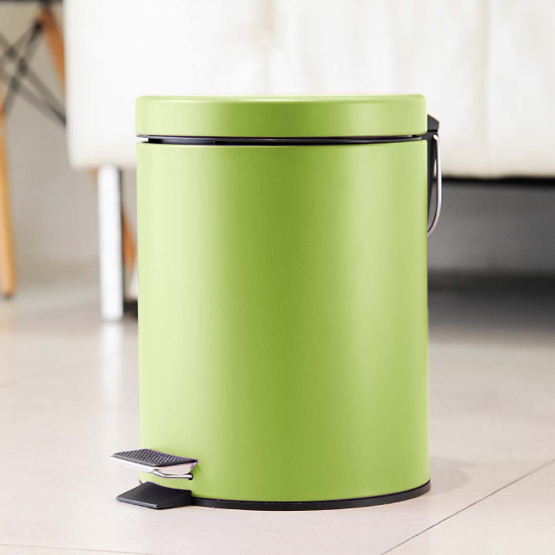 Soga 2X Foot Pedal Stainless Steel Rubbish Recycling Garbage Waste Trash Bin Round 12L Green, Home &Amp; Living, Kitchen &Amp; Dining, Kitchen Storage, Kitchen Bins, ,  - Nz Depot 7