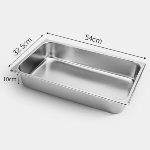 SOGA 2X Gastronorm GN Pan Full Size 1/1 GN Pan 10cm Deep Stainless Steel Tray, Home & Living, Kitchen & Dining, Bakeware, Baking Trays, ,  - NZ DEPOT 2