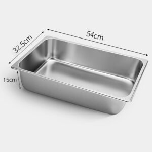 SOGA 2X Gastronorm GN Pan Full Size 1/1 GN Pan 15cm Deep Stainless Steel Tray, Home & Living, Kitchen & Dining, Bakeware, Baking Trays, ,  - NZ DEPOT 2