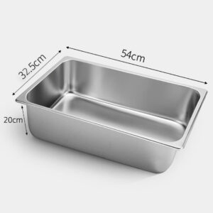 SOGA 2X Gastronorm GN Pan Full Size 1/1 GN Pan 20cm Deep Stainless Steel Tray, Home & Living, Kitchen & Dining, Bakeware, Baking Trays, ,  - NZ DEPOT 2