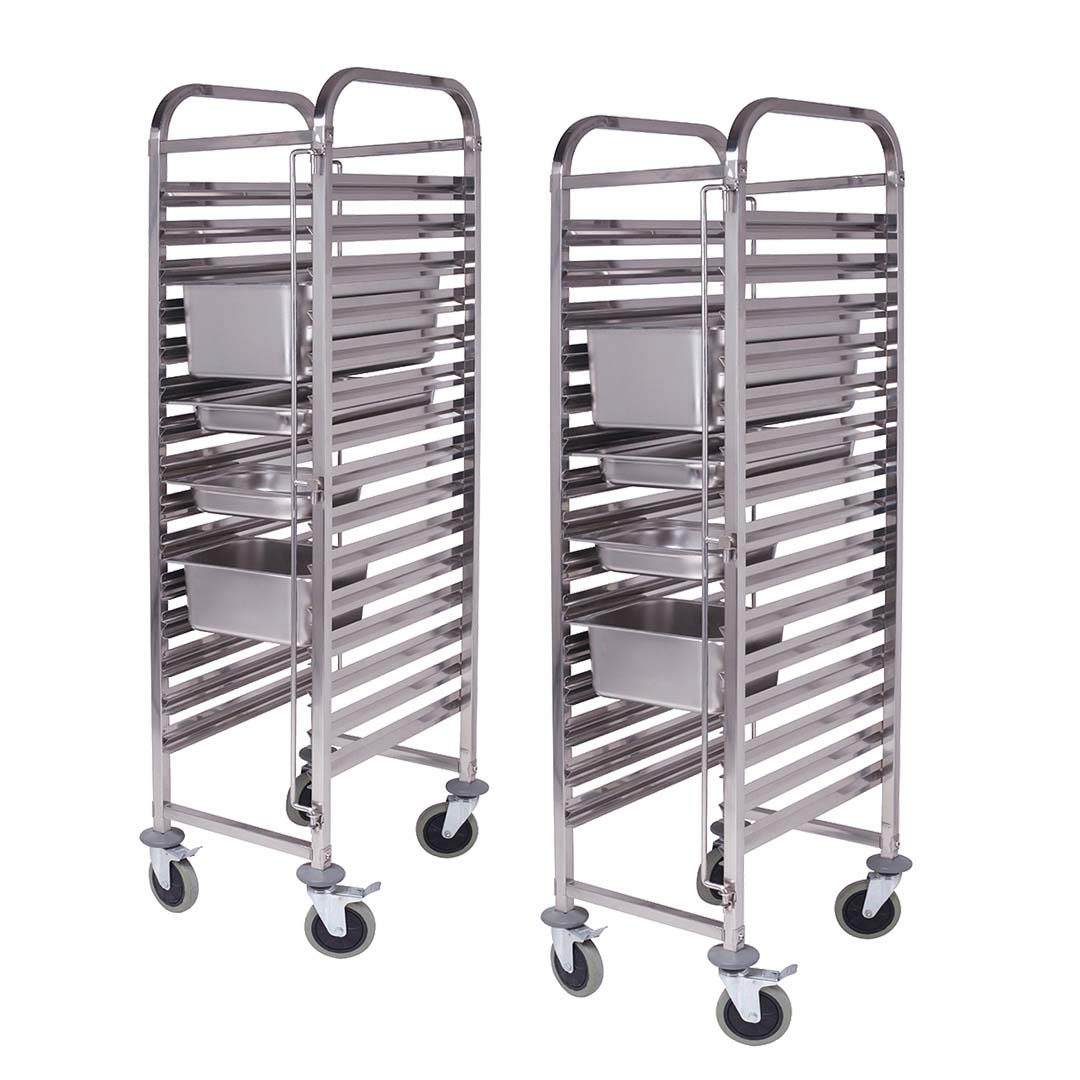 Soga 2X Gastronorm Trolley 15 Tier Stainless Steel Bakery Trolley Suits Gn 1/1 Pans, Business &Amp; Industrial, Food Service, Food Service Carts, , ,  - Nz Depot 1