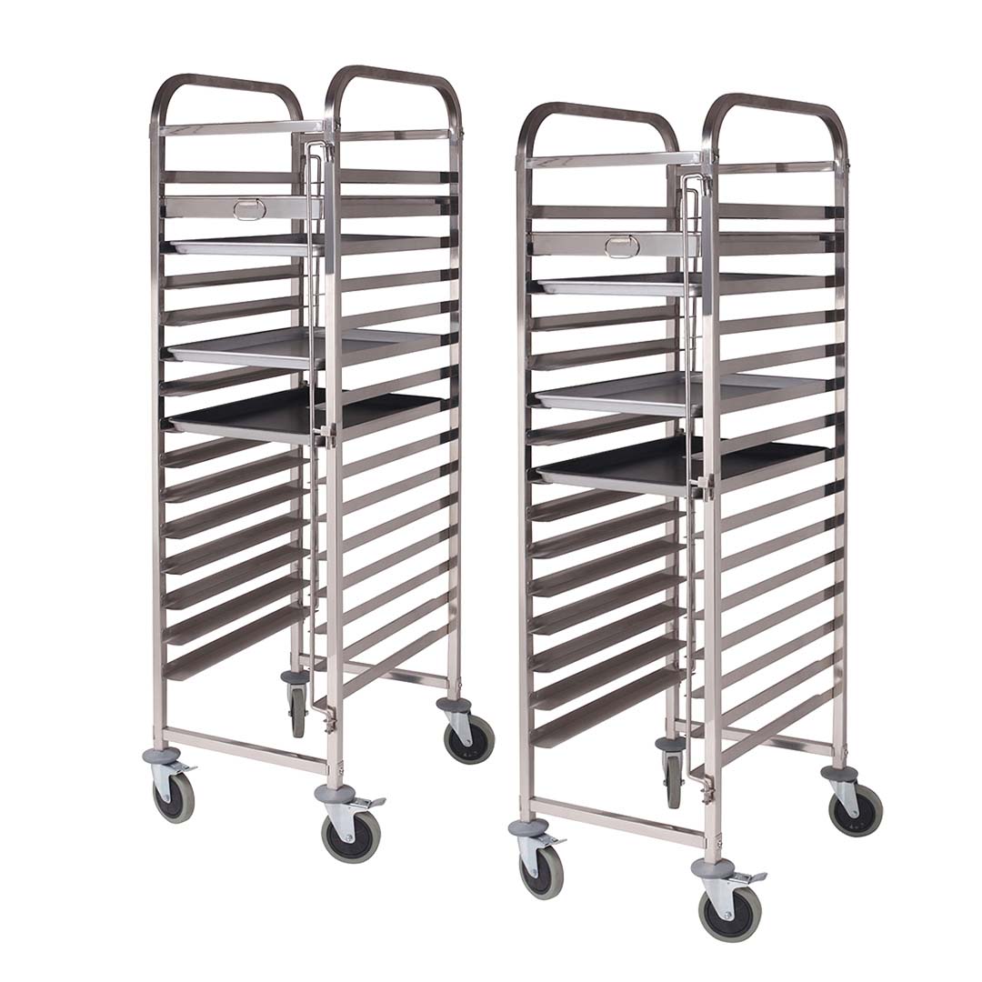 Soga 2X Gastronorm Trolley 15 Tier Stainless Steel Cake Bakery Trolley Suits 60*40Cm Tray, Business &Amp; Industrial, Food Service, Food Service Carts, , ,  - Nz Depot 1