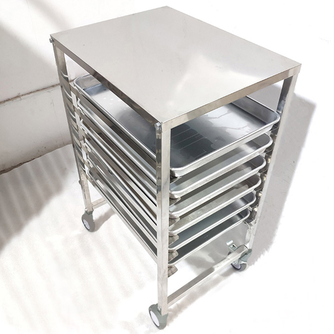 Soga 2X Gastronorm Trolley 7 Tier Stainless Steel Bakery Trolley Suits 60Cmx40Cm Tray With Working Surface, Business &Amp; Industrial, Food Service, Food Service Carts, , ,  - Nz Depot 5