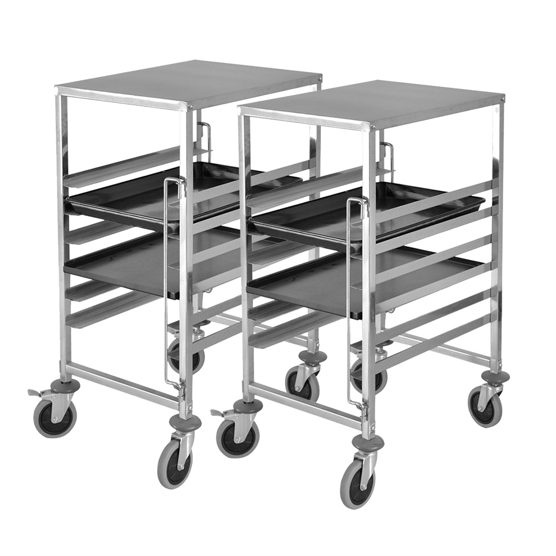 Soga 2X Gastronorm Trolley 7 Tier Stainless Steel Bakery Trolley Suits 60Cmx40Cm Tray With Working Surface, Business &Amp; Industrial, Food Service, Food Service Carts, , ,  - Nz Depot 1