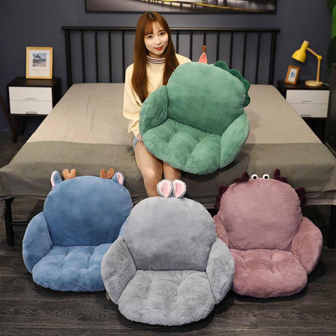 SOGA 2X Gray Bunny Shape Cushion Soft Leaning Bedside Pad Sedentary Plushie Pillow Home Decor, Furniture, Living Room Furniture, Occasional Chairs, ,  - NZ DEPOT 5