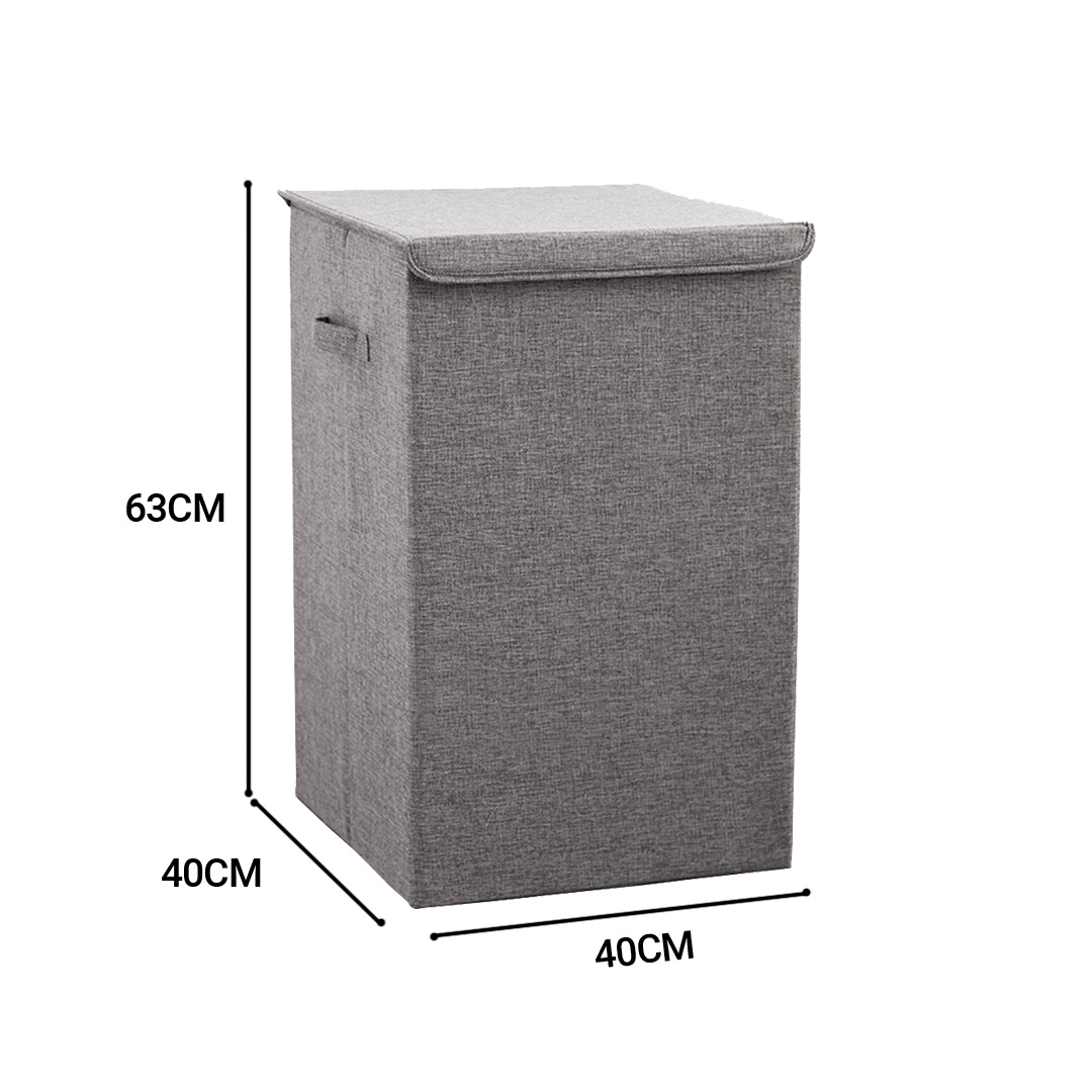 SOGA 2X Grey Large Collapsible Laundry Hamper Storage Box Foldable Canvas Basket Home Organiser Decor, Furniture, Storage & Shelving, Home Storage, ,  - NZ DEPOT 6