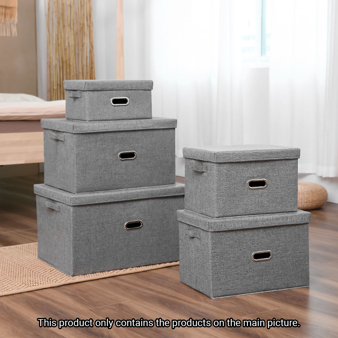 Soga 2X Grey Large Foldable Canvas Storage Box Cube Clothes Basket Organiser Home Decorative Box, Furniture, Storage &Amp; Shelving, Home Storage, , ,  - Nz Depot 5