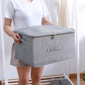 SOGA 2X Grey Large Portable Double Zipper Storage Box Moisture Proof Clothes Basket Foldable Home Organiser, Furniture, Storage & Shelving, Home Storage, , ,  - NZ DEPOT 2