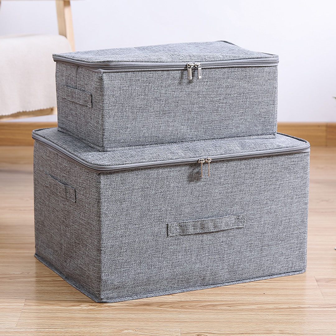 Soga 2X Grey Large Portable Double Zipper Storage Box Moisture Proof Clothes Basket Foldable Home Organiser, Furniture, Storage &Amp; Shelving, Home Storage, , ,  - Nz Depot 5