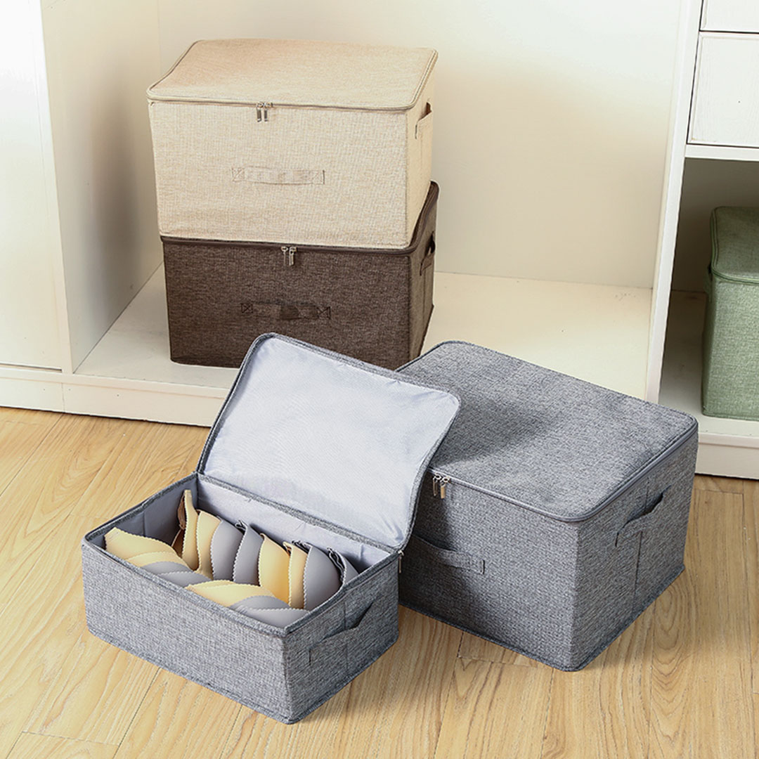 Soga 2X Grey Large Portable Double Zipper Storage Box Moisture Proof Clothes Basket Foldable Home Organiser, Furniture, Storage &Amp; Shelving, Home Storage, , ,  - Nz Depot 7