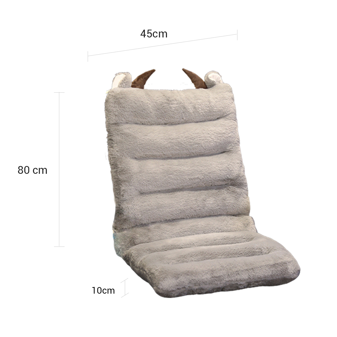 Soga 2X Grey One Piece Siamese Cushion Office Sedentary Butt Mat Back Waist Chair Support Home Decor With Buffalo Ears, Furniture, Living Room Furniture, Occasional Chairs, , ,  - Nz Depot 5