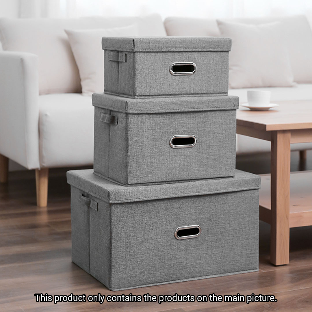 Soga 2X Grey Super Large Foldable Canvas Storage Box Cube Clothes Basket Organiser Home Decorative Box, Furniture, Storage &Amp; Shelving, Home Storage, , ,  - Nz Depot 7