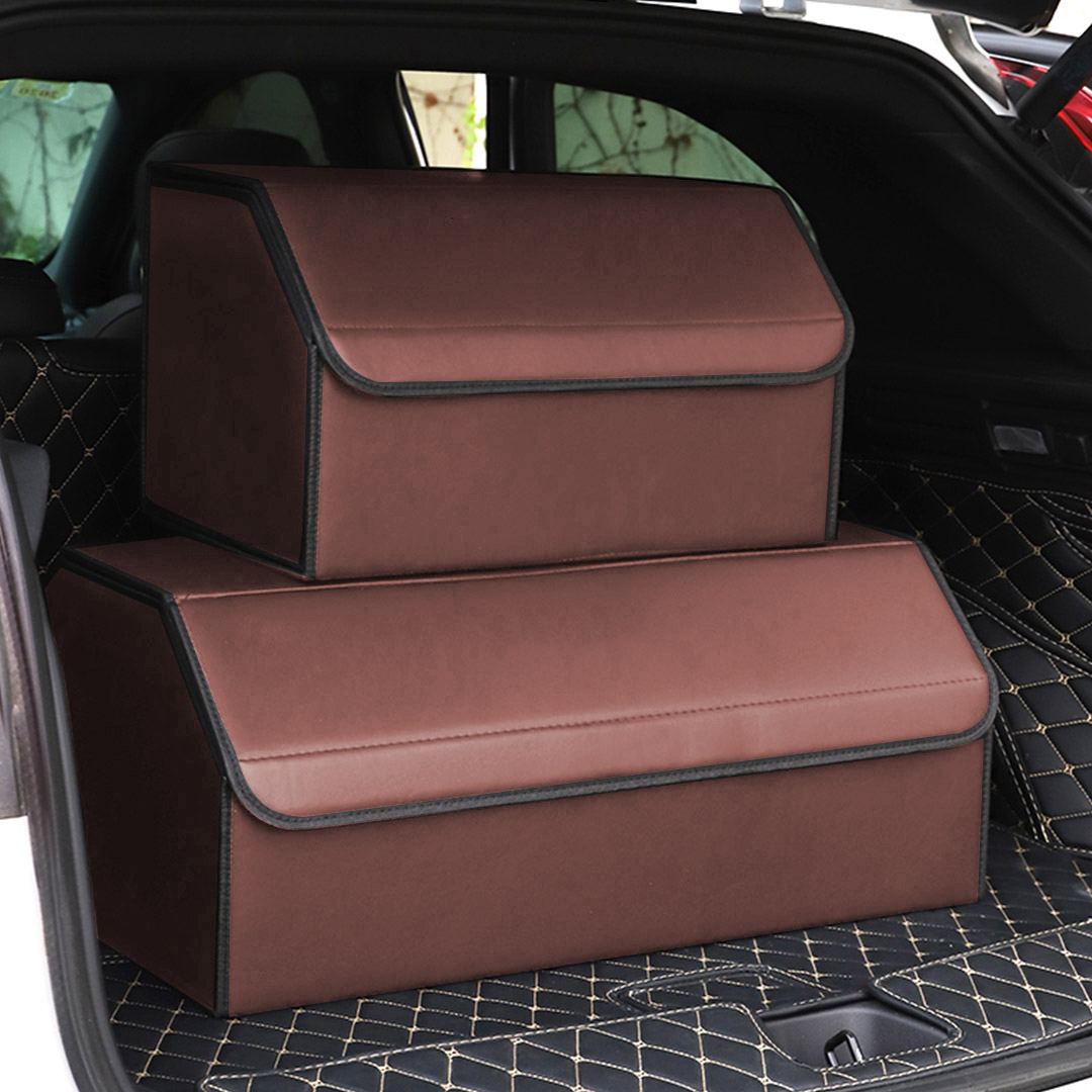 Soga 2X Leather Car Boot Collapsible Foldable Trunk Cargo Organizer Portable Storage Box Coffee Large, Garden, Tools &Amp; Hardware, Automotive Parts &Amp; Accessories, Accessories &Amp; Car Care, Interior Accessories, ,  - Nz Depot 8