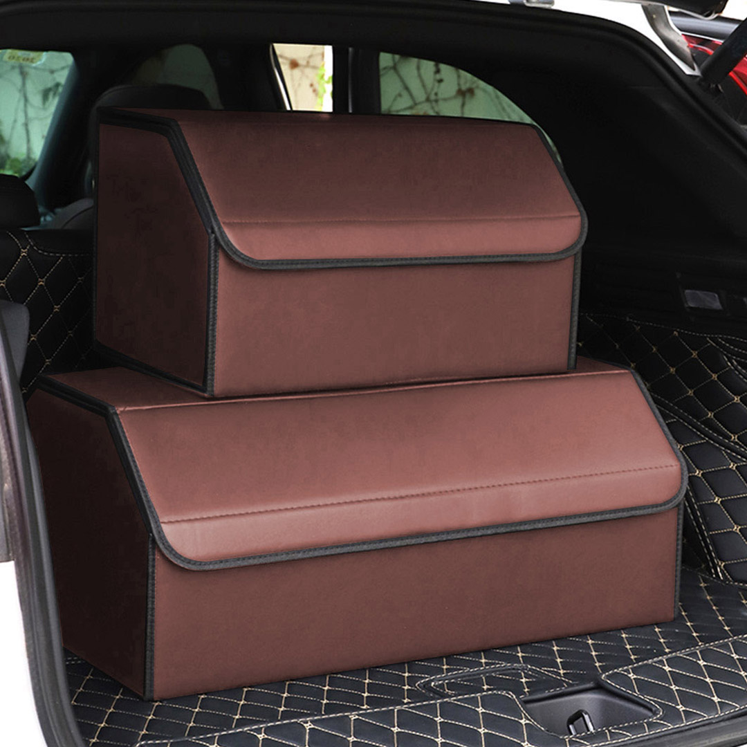 Soga 2X Leather Car Boot Collapsible Foldable Trunk Cargo Organizer Portable Storage Box Coffee Medium, Garden, Tools &Amp; Hardware, Automotive Parts &Amp; Accessories, Accessories &Amp; Car Care, Interior Accessories, ,  - Nz Depot 8