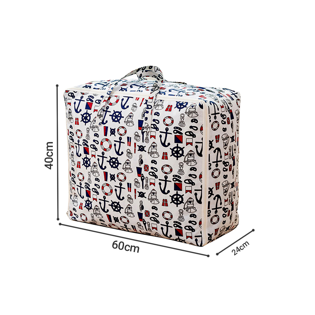 Soga 2X Nautical Icons Large Storage Luggage Bag Double Zipper Foldable Travel Organiser Essentials, Furniture, Storage &Amp; Shelving, Home Storage, , ,  - Nz Depot 6