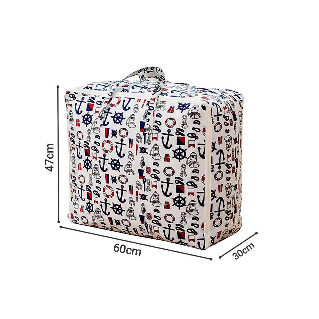 Soga 2X Nautical Icons Super Large Storage Luggage Bag Double Zipper Foldable Travel Organiser Essentials, Furniture, Storage &Amp; Shelving, Home Storage, , ,  - Nz Depot 6