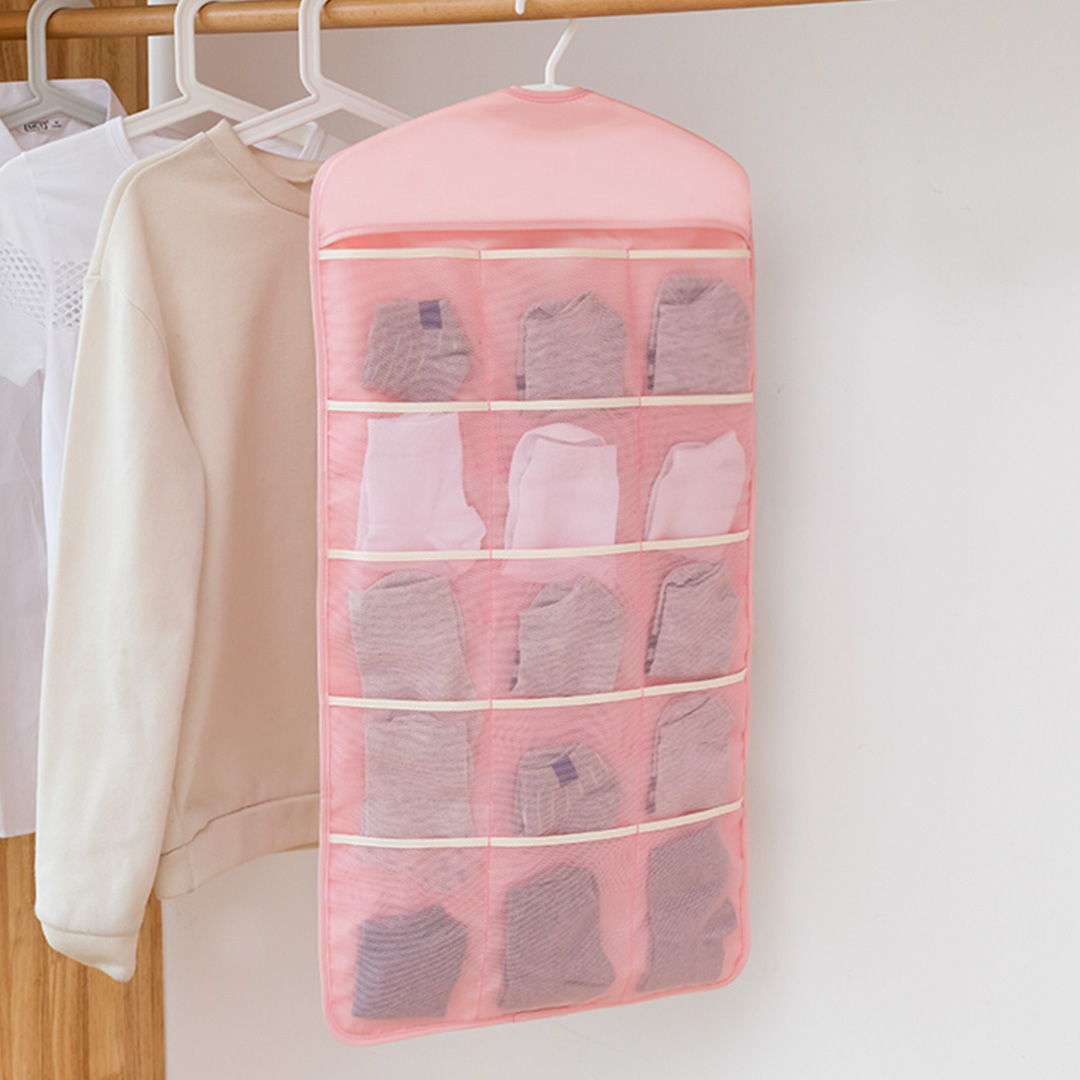 Soga 2X Pink Double Sided Hanging Storage Bag Underwear Bra Socks Mesh Pocket Hanger Home Organiser, Furniture, Storage &Amp; Shelving, Home Storage, , ,  - Nz Depot 5