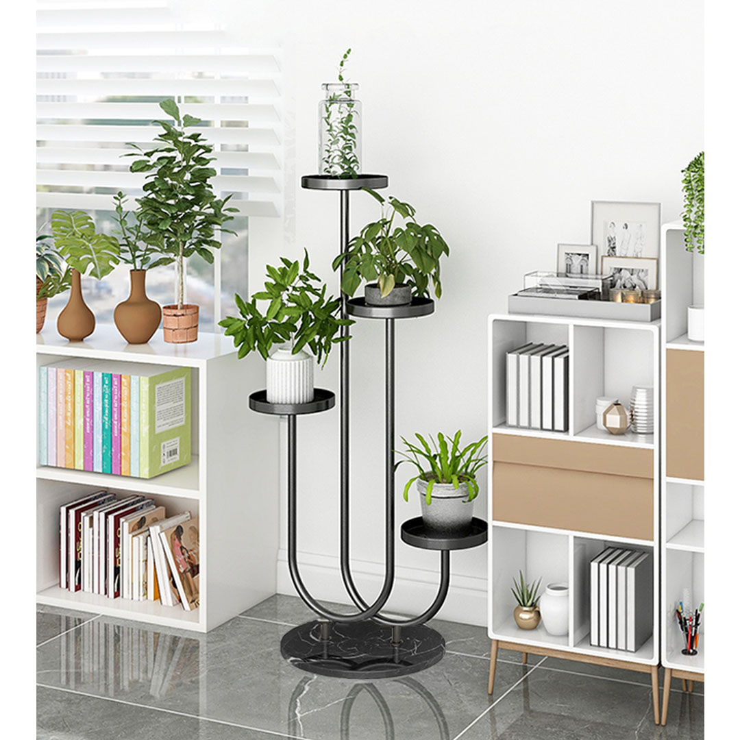 Soga 2X U Shaped Plant Stand Round Flower Pot Tray Living Room Balcony Display Black Metal Decorative Shelf, Home &Amp; Living, Home Decor, Indoor Pots, Planters And Plant Stands, , ,  - Nz Depot 4