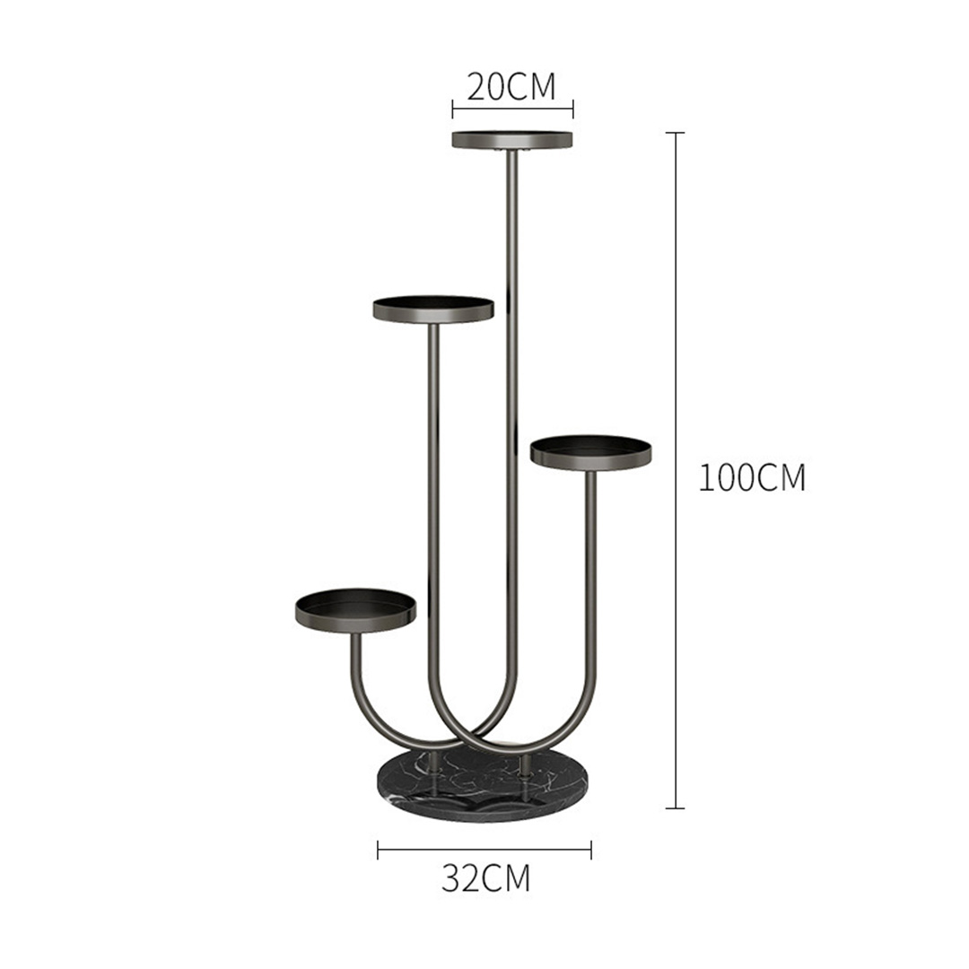 Soga 2X U Shaped Plant Stand Round Flower Pot Tray Living Room Balcony Display Black Metal Decorative Shelf, Home &Amp; Living, Home Decor, Indoor Pots, Planters And Plant Stands, , ,  - Nz Depot 6