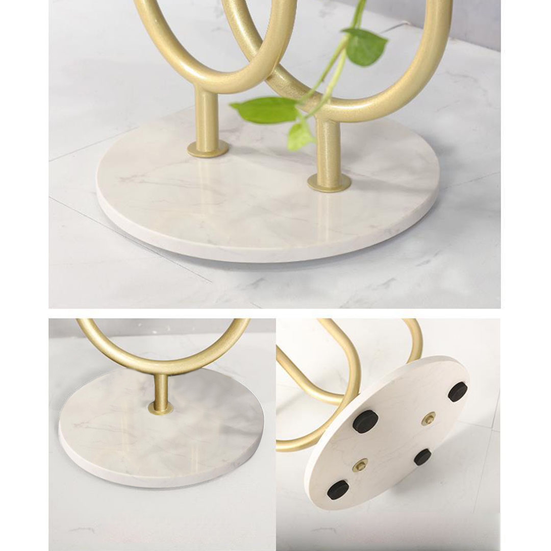 SOGA 2X U Shaped Plant Stand Round Flower Pot Tray Living Room Balcony Display Gold Metal Decorative Shelf, Home & Living, Home Decor, Indoor Pots, Planters and Plant Stands, ,  - NZ DEPOT 8