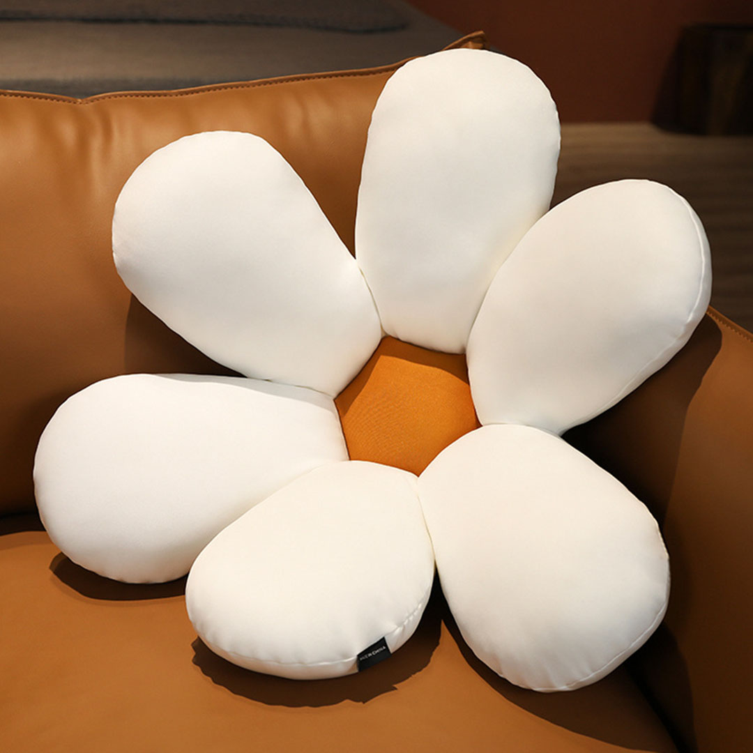 Soga 2X White Daisy Flower Shape Cushion Soft Leaning Bedside Pad Floor Plush Pillow Home Decor, Furniture, Living Room Furniture, Occasional Chairs, , ,  - Nz Depot 2